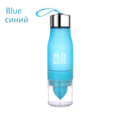 

Xmas Gift 650ml Water Bottle H2O Plastic Fruit Infusion Bottle Infuser Drink Outdoor Sports Juice lemon Portable Water Bootle