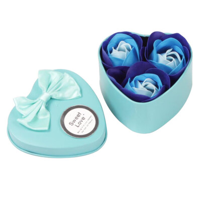 

Cute Scented Flower Soap Rose with Heart Shape Box Romantic Valentines Day Gift