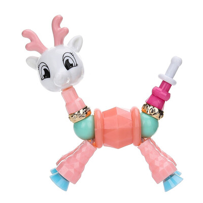 

1Pc Super Cute Twisted Animal Stitching Elasticity Magic Tricks Bracelets For Kids Girls Boys Xmas Party Jewelry Gifts