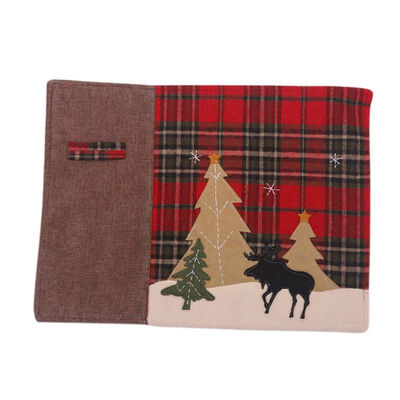

Christmas Tableware Mat Plaid Holiday Table Placemats Dinner Mat Dinnerware Decoration