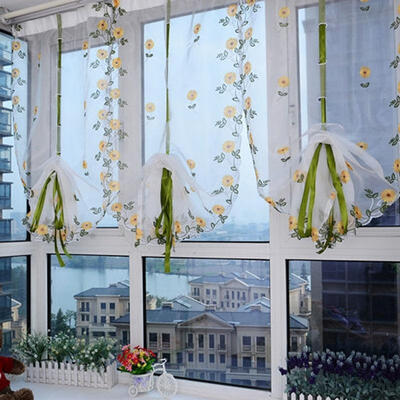 

Floral Tulle Voile Door Window Curtain Balcony Drape Panel Sheer Scarf Valances