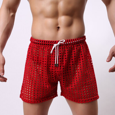 

Tailored Mens Sexy Underwear Shorts Mens Flat Corner Fishing Net Sexy Underwear