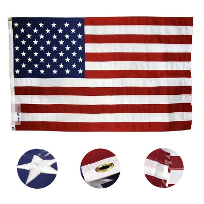 

90150 Cm Embroidery American Flag Rectangle No 4 Star Stitching Stripes Embroider American flag