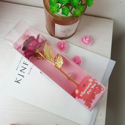 

With Light Rose Flower 24K Golden Foil With Luxury Gift Box Great Gift For Valentines Day Mothers Day Gift