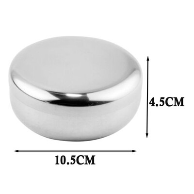 

Korean Style Stainless Steel Rice Bowl with Lid Rice Dish Sanitary Kitchenware