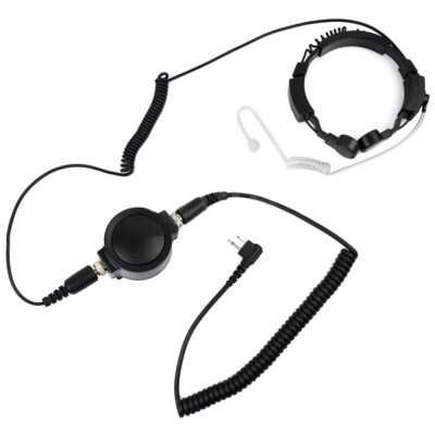 

Heavy Duty PTT Replacement for GP68 GP88 GP88S GP300 Radio Walkie Talkie Earphone Throat Mic 2 pins