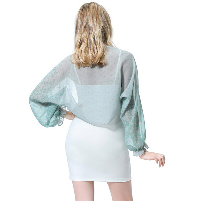 

Women Chiffon Blouse Tops 2019 New Fashion Beach Outer Loose Blouse Outside For Women Casual Print Beach Blouse Shawl