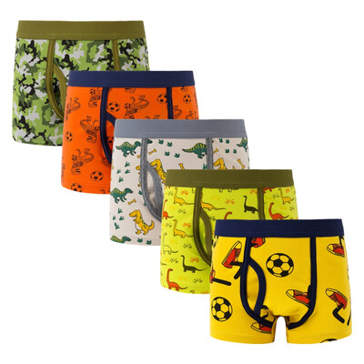 

5pcsset Kids Boys Underwear Cartoon Children Shorts Panties for Baby Boy Boxers Stripes Teenager Underpants 1-12T