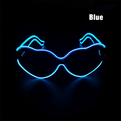 

Fashion Party Dance LED Light Glasses Heart-shaped EL Light Glasses