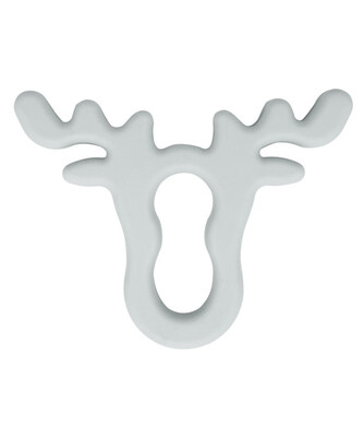 

2020 Hot Soft Material Deer Cartoon Animal Silicone Baby Moose Head Shape Teether Necklace Chew Teething Toy