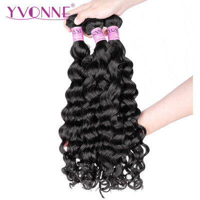 

YVONNE Italian Curly Brazilian Hair Weave Bundles 3Pcs Virgin Human Hair Weave Natural Color 8-28 Inches Free Shipping