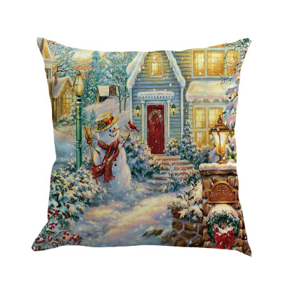 

Siaonvr Christmas Pillow Cover Pillowcases Decorative Sofa Cushion Cover 45x45cm