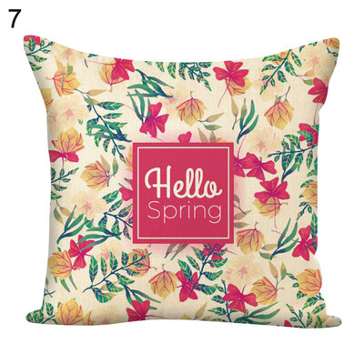 

Letter Leaves Square Throw Pillow Case Cushion Cover Home Sofa Bed Car Decor