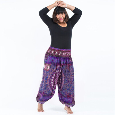 

Gobestart Plus Size Women Casual Loose Hippy Yoga Trousers Baggy Boho Casual Pants