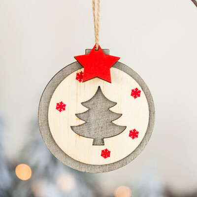 

Tailored Christmas Decor Gifts Wooden Pendant Tree Ornament Party Home Hanging Decor