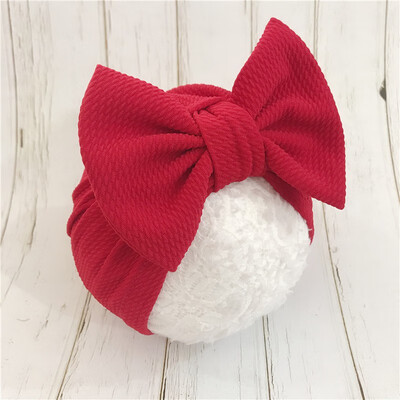 

Baby Boy Girl Big Bow Headwrap Baby Headband Cute Newborn Toddler Bowknot Cotton Beanie Hat Cap