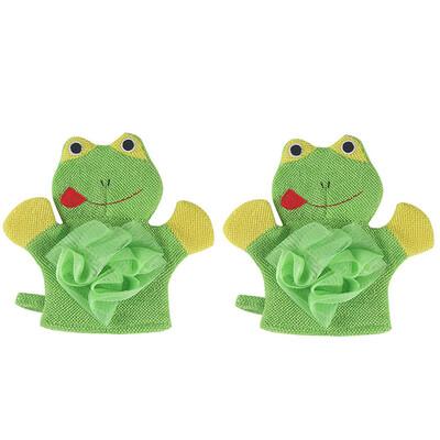 

〖Follure〗1 Pair Compound Cotton Children Bath Rub Gloves Shower Body Wash Puff Mesh