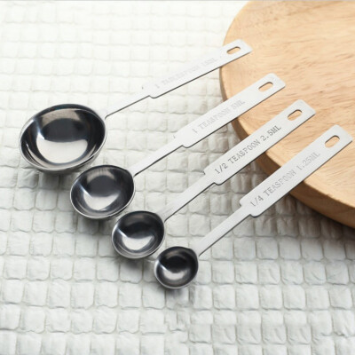 

Four Pieces Set Stainless Steel Measuring Spoon Cup Seasoning Scoops Sauce Spoon Toiletry Kit