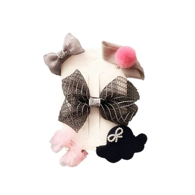 

1 Set 5PCS Girls Headwear Flowers Hair Clips Cartoon Hairpins Kids Children Animal Bow Barrettes Hair Accessories Headwear