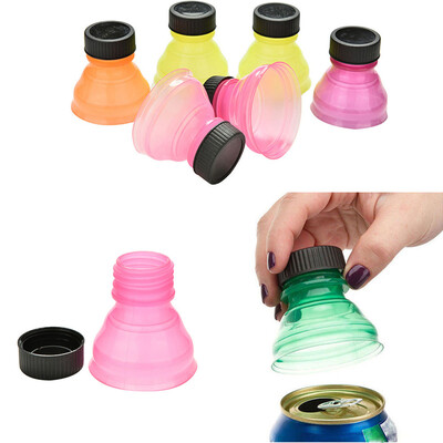 

JPGIF 6Pcs Soda Saver Pop Beer Beverage Can Cap Flip Bottle Top Lid Protector Snap On