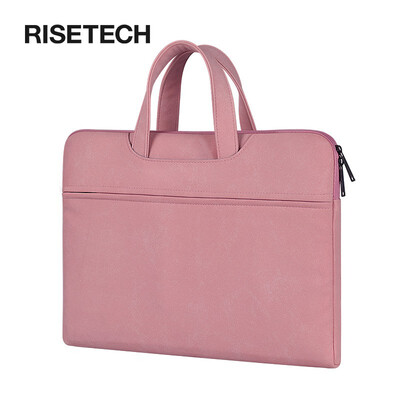 

RISETECH 133inch Waterproof PU Leather Laptop bag handbag for Women&Men Laptop Sleeve Case Bag for Macbook Dell Asus HP Ac