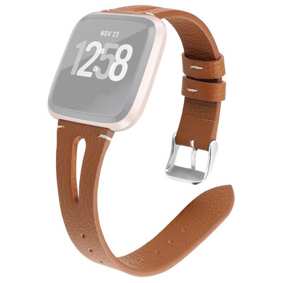 

〖Follure〗Luxury Leather Wrist Watch Strap Band Belt Watch Film For Fitbit versa Lite