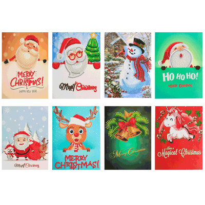 

New Children Write Card To Friend 5D Special Diamond Shaped Card Embroidery Painting DIY Christmas Cards Birthday Postcards Gift