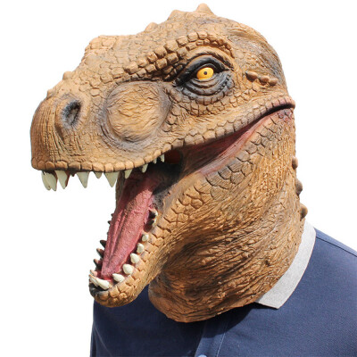 

YIWULADinosaur Mask Halloween Masquerade Festival Emulsion Realistic Costume Toy