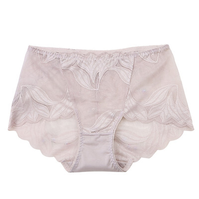 

Womens Sexy Lace Underwear Floral Hollow Out Mid-Rise Perspective Underwear Seamless Brief