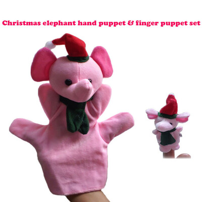 

Tailored 2Pcs Christmas Soft Animal Hand Finger Puppet Baby Infant Kid Toy Plush Toys A