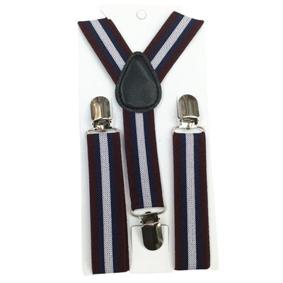 

New Boys Girls Stripes Y-Back Suspenders Child Elastic Adjustable Clip-On Braces 2-8Y