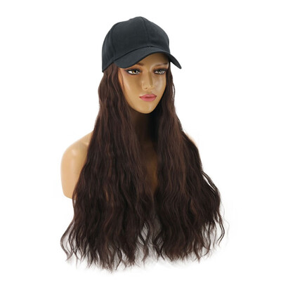 

Gobestart Long curlsWig Cap Long Hair Baseball Cap Ball Caps Casual Hat With Wig