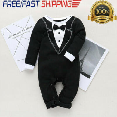 

Newborn Kid Baby Boy Formal Clothes Jumpsuit Romper Bodysuit Playsuit Outfits