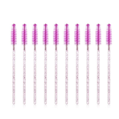 

50pcs Disposable Eyelash Brush Kit Nylon Bristles Plastic Handle Cosmetic Brush Makeup Tools