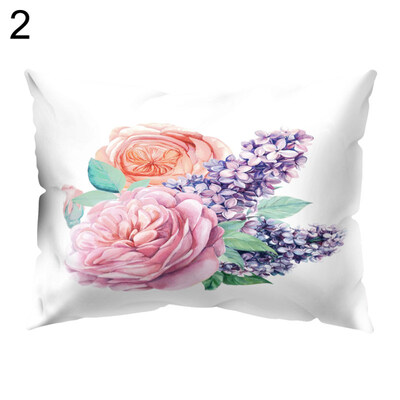 

Flower Peony Rose Pillow Case Cushion Cover Sofa Bed Car Cafe Office Decoration