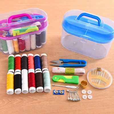 

〖Follure〗Home Travel Thread Threader Needle Tape Measure Scissor Storage Box Sewing Kit
