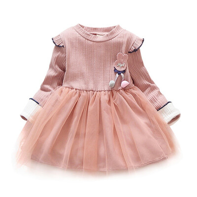 

Spring Autumn Casual Girl Dress Soft Cotton Long Sleeve Children Dresses Kids Princess Dress for Girls Clothing Cute Sundress