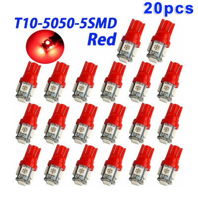 

20pcs Car T10 LED Turn Signal Side Marker Interior Stop Light Bulbs Accessories