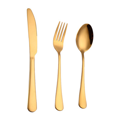 

Toponeto 3PCS Set Stainless Steel Upscale Dinnerware Flatware Cutlery Fork Spoon