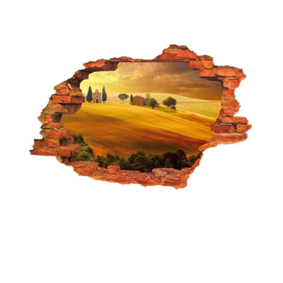 

DIY 3D Scenic Broken Wall Hole Wall Decor Stickers Removable Self-Adhesive PVC Wall Art Murals Wall Stickers Home Office Party