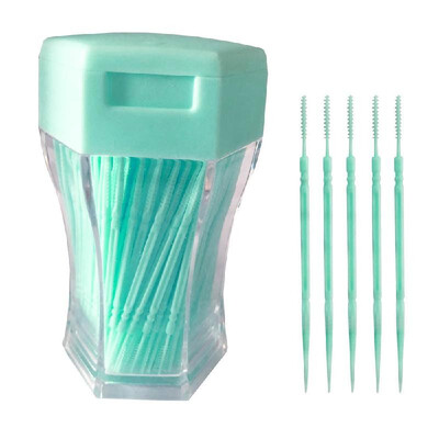 

200 PCS Toothpick Brush Plastic Double-ended Toothpicks Teeth Cleaning Tool Oral Care Tooth Sticks