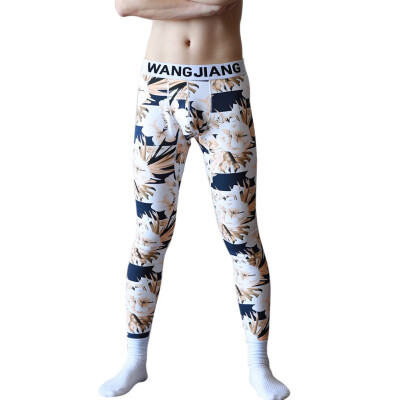 

Mens Sleep pants Bottoms Sleepwear Men Thin Print Home Warm Autumn Cotton Soft Underwear Breathable Long Cotton Nightwea