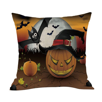 

〖Follure〗Halloween Pillowcase Cushion Case Home Decoration Linen Cushion Cover