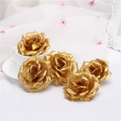 

5pcs Artificial Floral Silk Roses Heads Bulk Flowers 8cm For Wedding Party Prom Home DIY Decor For Mothers Day