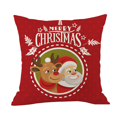 

Tailored Merry Christmas Throw Pillow Cases Cafe Sofa Cushion Cover Home Decor