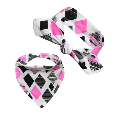 

New Cotton Baby Bibs Burp Cloth Set Bow Hair Stuff Cartoon Triangle Baby Bibs Burp Cloth Reusable Baby Toddler Bib Apron