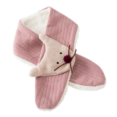 

Newly Baby Kids Scarves Winter Cartoon Thick Soft Bib Thickened O Ring Neck Warmer Children Winter Warm Neck Warmer