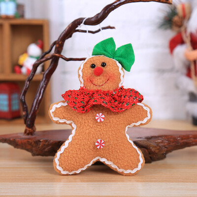 

Toponeto Christmas Decorate Gingerbread Man Ornament Plush Small Pendant Plush Toys