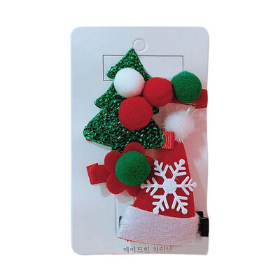 

Girls Hair Clips Cute Christmas Santa Claus Design Hair Pin Set Children Hairpin Princess Hair Accessories new