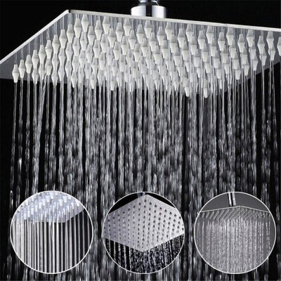 

4681012 Inch Rain Shower Head High Pressure Stainless Steel Bath Square Shower Head Faucet Accessory